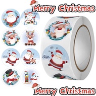 RONXMOR 1 Roll 25mm*500pcs 2023 Cartoon Merry Christmas Stickers Holiday Sticker Paper Decor Wedding Party Envelope Bottle Seal Label Christmas Stickers Gift Decoration Decals