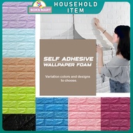 Thick 3D Brick Wallpaper Foam Kertas Dinding Hiasan Self Adhesive Waterproof Thick Xpe Foam D.I.Y Ho