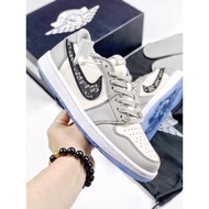 Dior x Air Jordan 1 low aj1 Casual Sneakers Basketball Shoes For men ＆ women Grey White