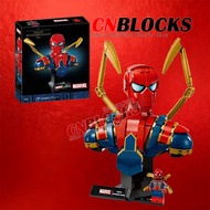 Copy DIY Super heroes Marvel Iron Spider-Man Bust 76326 (379 pcs) Building Blocks Decorations Collec
