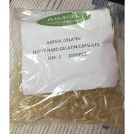 KAPSUL GELATIN HALAGEL SAIZ 1 1000PCS