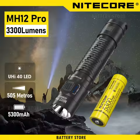 NITECORE MH12 Pro Flashlight 3300 Lumens Camping Hunting Torch Hand Light Tactical flashlight Patrol