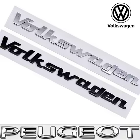 1Pcs 3D Volkswagen Emblem Sports Style Car Trunk Badge Sticker Accessories For VW Golf Tiguan T-Roc 