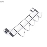 5-Hook Coat Hook Towel Hanger Shelf Above The Door Bathroom Kitchen