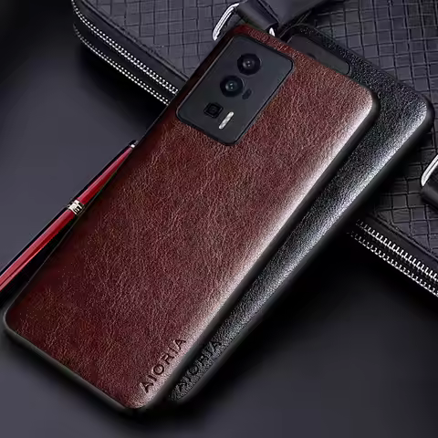 Luxury leather Case for Xiaomi Poco F5 Pro coque Business solid color Soft TUP&Hard PC Phone cover f