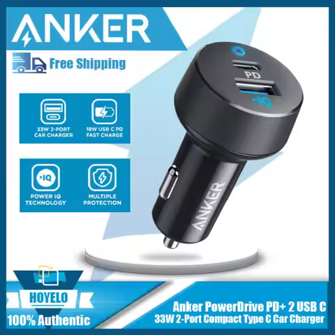 Anker 24W/32W/35W/40W/52.5W/67W Car Charger PowerDrive ll USB C PD Port for iPhone Samsung