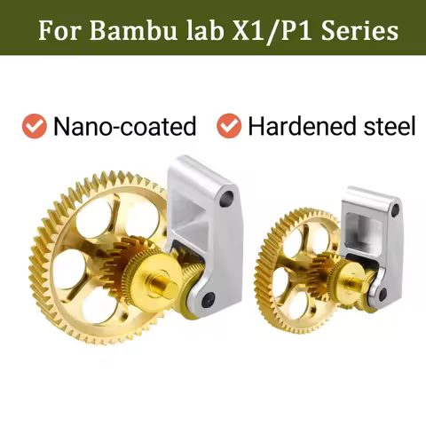 Upgrade Hardened Steel Extruder Gear Assembly ForBambu Lab X1/X1C/P1P/P1S 3D Printer All MetalRNCNan