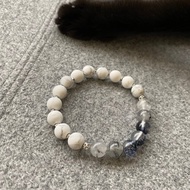 留白 | 白松石 黑髮晶 水晶手串 手鏈