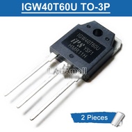 2pcs IGW40T60U TO-3P IGW 40T60U 40T60 1GW40T60U TO3P 40A/600V IGBT Transistor new original