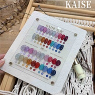 เซ็ทสีเจล Kaise แฟลช 20 สี Galaxy Diamond เซตสีเจลทาเล็บ แถมชาร์ตสำเร็จรูป -wenails