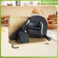 [EhoyoxaMY] Metal Bread Slicer with Hand Crank, Bread Loaf Cutter Manual Slicer Slicing Tool for Bak