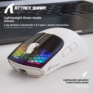 X5RGB Three-Mode Wireless Mouse Lightweight E-Sports Gaming Bluetooth Mouse PWF6