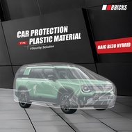 Transparent Car Cover BAIC BJ30 HYBRID Plastic Car Cover Waterproof car protective blanket