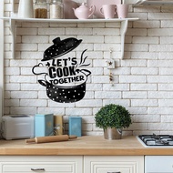 English Cookware Wall Stickers Restaurant Kitchen Background Wall Home Decorative Wall Sticker