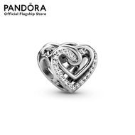 Pandora Sparkling Entwined Hearts Charm เครื่องประดับ   ชาร์ม ชาร์มสีเงิน สีเงิน ชาร์มเงิน เงิน ชาร์