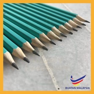 12 Pieces 2B Pencil Flamingo Green Exam Pencil UPSR PT3 SPM UEC STPM College Tuition School Office