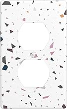 Terrazzo Duplex Device Receptacle Wall Plate Electrical Outlet Covers, 1 Gang Switch Plate And Outle