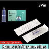 COD 3pin 2/10pcs NanosoftMicroneedles 34G/1.0mm/1.2mm 1.5mm Beauty Tools Local delivery
