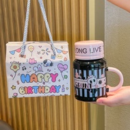 Spot goods montigo tyson tumbler original exchange gift idea Cute Strawberry Mug for Girls Girlfrien