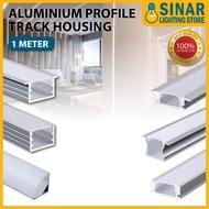 Aluminium Profile Channel Black & Silver 1 Meter Strip Light Casing Aluminium Profile