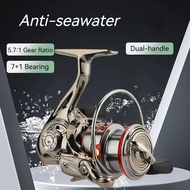 Metal spinning reel Bevel shallow spool Lure/Rock fishing Long casting reel Reel Fishing reel Mesin pancing Reel spinning Spinning reel Spining reel Mesin Pancing