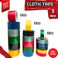 [1 TUBE] CLOTH TAPE/BINDING TAPE 48mm/36mm/24mm/ x 5 meter (6 Colors)