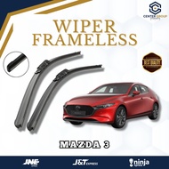 Frameless Car Wiper 2 PCS Mazda CX-3 Frameless Front Wiper Full Rubber Frameless Iron Glass Wiper W1