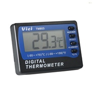 [Ready Stock] Vici Mini LCD Digital Thermometer Temperature Meter Celsius Fahrenheit Degree In Out Fridge Freezer Thermometer with Probe Max Min Value Display
