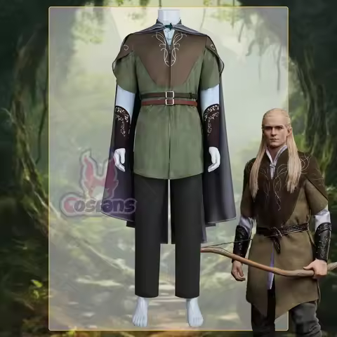 The Elf Prince Set With Cloak Lord of the Rings Anime Fellowship of the Ring Legolas Cosplay Costume