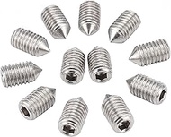 NACX M6 x 10mm Cone Point Screws, Metric Grub Screws, A2-70, DIN914 Stainless Steel, 100Pcs