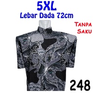 KATUN KEMEJA Men's Jumbo Cotton Batik Shirt Ageng Sae Size 248 L, XL, XXL, 3XL, 4XL, 5XL, 6XL, 7XL