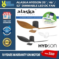 [Climate Voucher] Alaska Hyson / HyDson / eHyDson 35" 46" 52" Dimmable LED Hugger Low Ceiling DC Fan