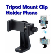 360 Degree Rotating Tripod Mount SCREW Mobile Phone Clip Holder Vertical Bracket Tripod Adapter