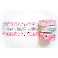 Pink Sakura Gold Foil Washi Tape, Masking Tape