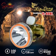 Jinlong Senter Kepala Cahaya Super Terang JL-608L 100W Cahaya Putih Baterai 4500mAh Tahan Lama