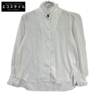 เสื้อเชิ้ตคอระบายสีขาว รุ่น PJ-2023AW-15 จาก Pale Jute "Brigitte 2/Frill Collar Brigitte Shirt Blous