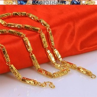 916 gold men and women hexagonal necklace hexagonal chain gold necklace jewelry domineering men's he