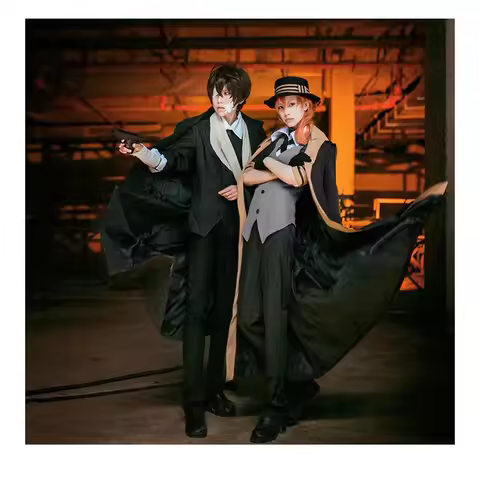 ★DHL BSD Cosplay Nakahara Chuuya Costume Wig Hat Glove Jacket Pants Chuya Nakahara Anime Clothes Sui