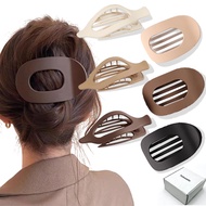 Flat Hair Claw Clip Set Matte Finish French Hair Clips for Women Neutral Colors Flat Hair Barrettes