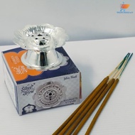 Silver Glow Silver Incense Stick Holder Dhoop Agarbatti Stand Holder