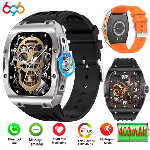 696 Outdoors 3D Screen Smart Watch 1.952" AMOLED BT Call Sport Fitness Waterproof 128M Memory Smartw