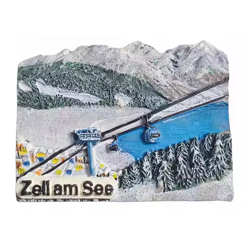 Zell am see Austria 3D Fridge Magnet Souvenir Gift,Resin Handmade Austria Refrigerator Magnet Home D