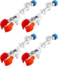 QWORK Lab Clamp, 4 Pack, Cork Lined Prongs, Burette, Flask, Beaker Clamp, Holds Objects up to 1.75" 