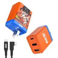 IINE 65W ส้มแกลเลียมไนไตรด์ตัวแปลงวิดีโออัพเกรดสาย Type-C แท่นชาร์จ