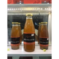 Multi-purpose glass bottle for smoothies, honey, milk 1 liter (1L - 1000ml) (Black or yellow tin lid