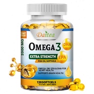 Omega-3 Fish Oil 2000mg Supplement-Contain EPA and DHA,Support Cardiovascular,Joint and Brain Health