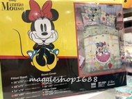 限時優惠*全新正品Disney迪士尼米奇老鼠米妮Mickey mouse 1080針100%純棉床品套裝被袋床單床笠枕袋四件套3尺/4尺/5尺