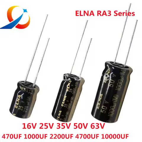 ELNA RA3 Series HiFi Audio Capacitor 16V 25V 50V 63V 10uF 22uF 47uF 100uF 220uF 470uF 1000uF 2200uF
