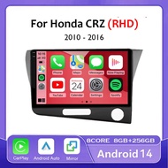 Android 14 Carplay Auto For Honda CRZ CR-Z RHD 2010 - 2016 Car Radio Multimedia Video Player Navigat