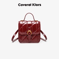 COVERAL KLORS Retro Burgundy Red Diamond Backpack CK2473036